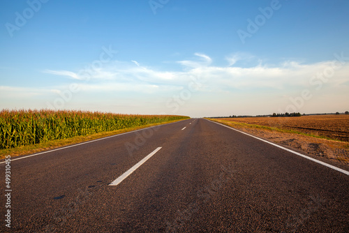 paved highway in the countryside