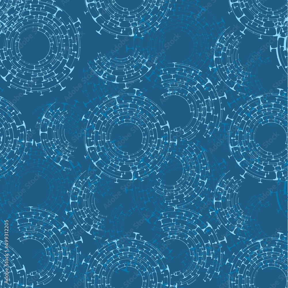 Fototapeta premium Blue business vector background with abstract circle shapes
