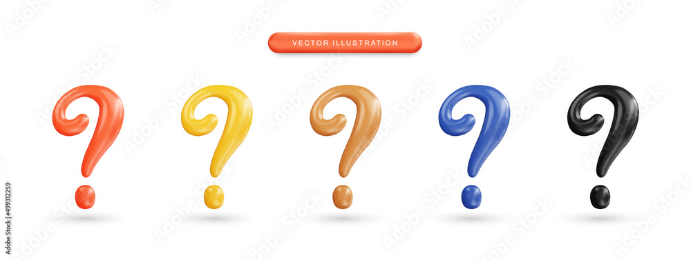 Realistic 3d question mark vector illustration Realistic 3d question mark vector illustration