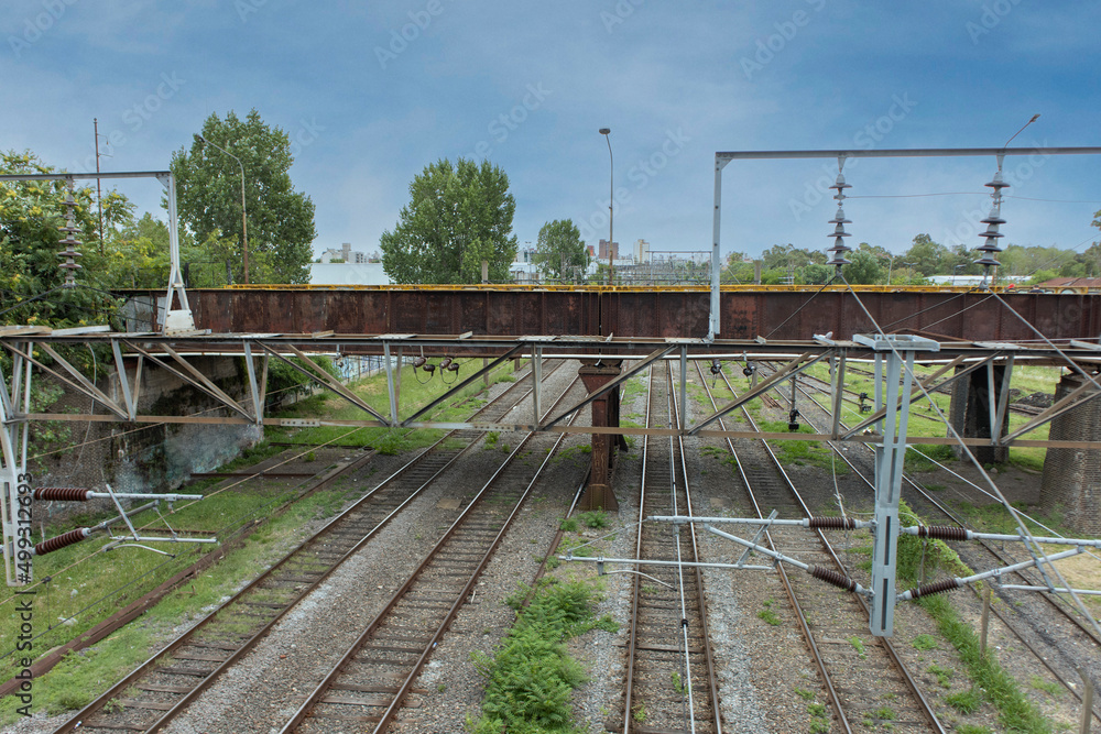 bridge and abandoned railroad tracks in Buenos Aires (Argentina) bridge and abandoned railroad tracks in Buenos Aires (Argentina)