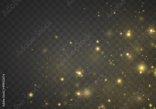 golden bokeh lights and sparkles, gold dust sparks