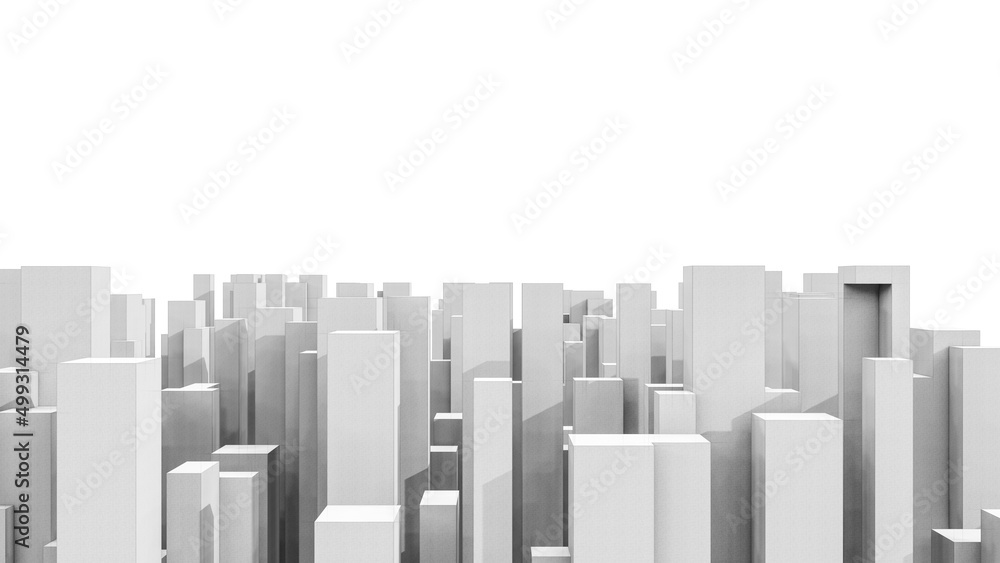 3D rendering illustration of corporate building model 3D rendering illustration of corporate building model