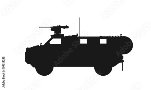 Bushmaster protected mobility vehicle. war and army symbol. isolated vector image for military concepts photo