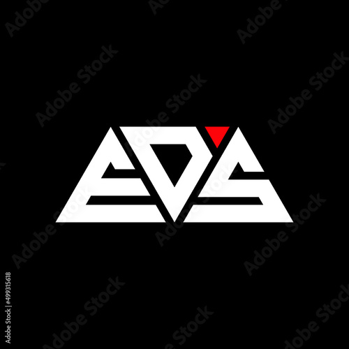 EDS triangle letter logo design with triangle shape. EDS triangle logo design monogram. EDS triangle vector logo template with red color. EDS triangular logo Simple, Elegant, and Luxurious Logo... photo