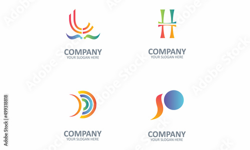Abstract Colorful Logo Design Elements