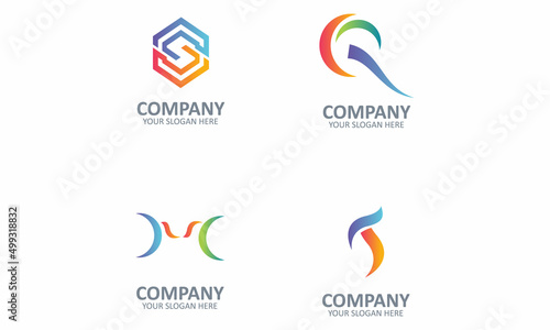 Free Download Abstract Colorful Logo Design Elements - GFXLoad