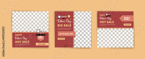 Happy Father s Day. Father s day big sale. Banner vector for social media ads  web ads  business messages  discount flyers and big sale banners.