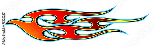 Tribal flame car tattoo motorcycle sticker car decal vector art graphic