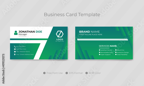 Professional startup business card design template