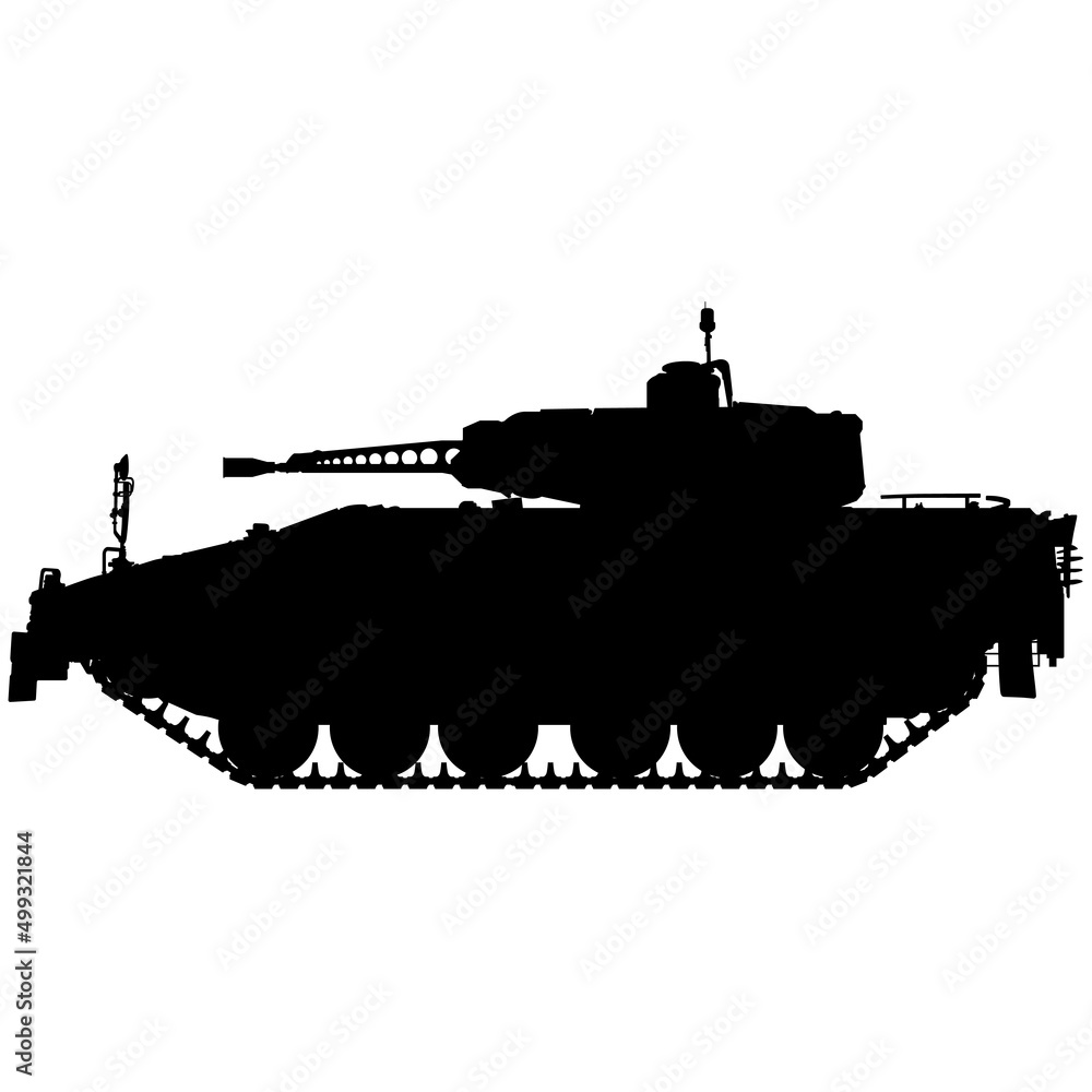 Puma (IFV) infantry fighting vehicle main battle tank, german army armoured fighting vehicle military vehicle. Detailed realistic silhouette