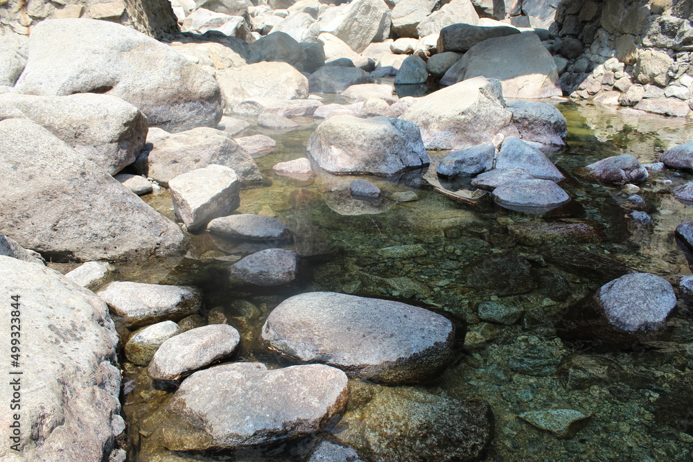 Rio lento y rocas