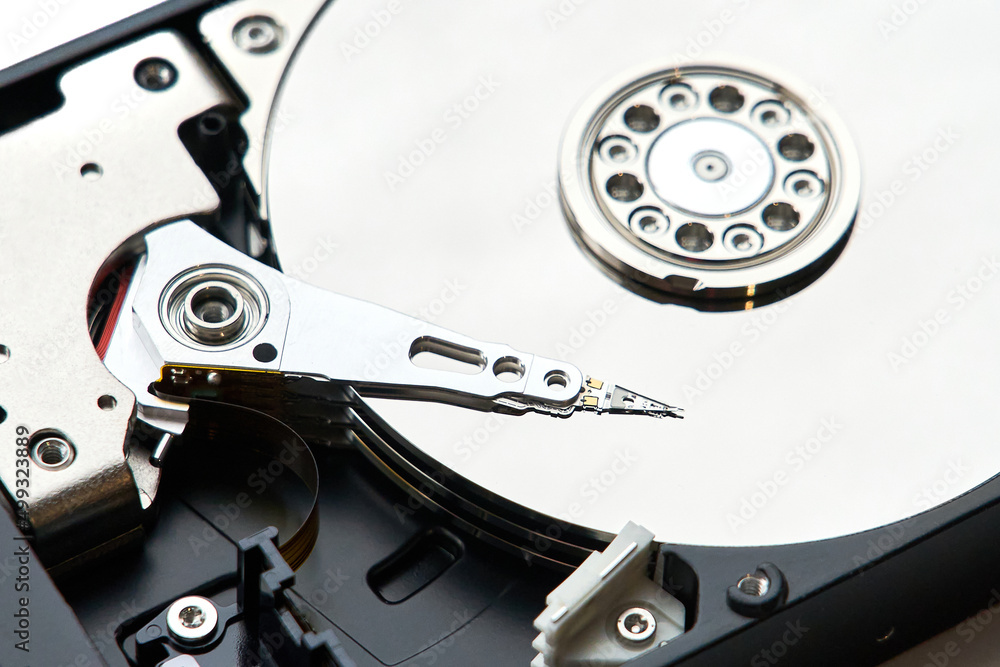 hard disk open isolated on white background hard disk open isolated on white background