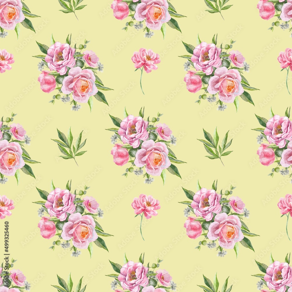 Obraz premium seamless pattern with flowers