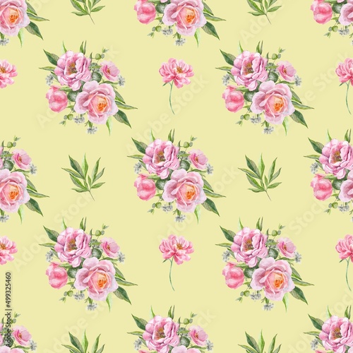 seamless pattern with flowers © MariiaMart
