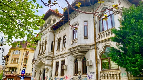 Architecture in Bucharest in Romania photo