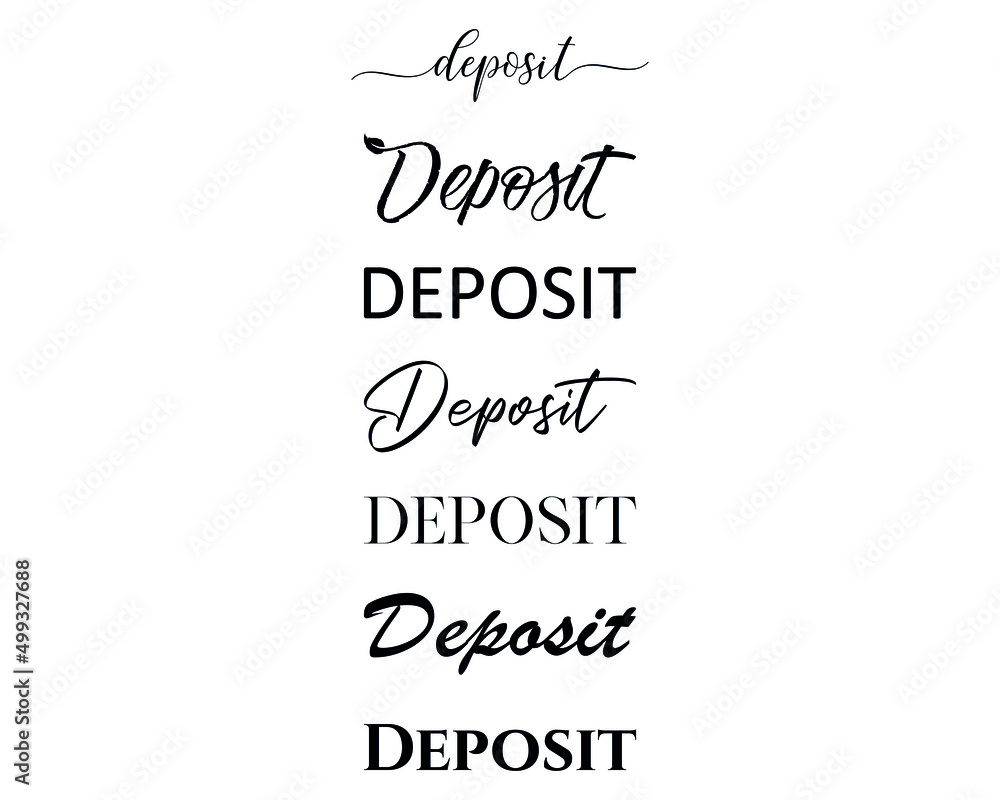 deposit n the creative and unique  with diffrent lettering style
