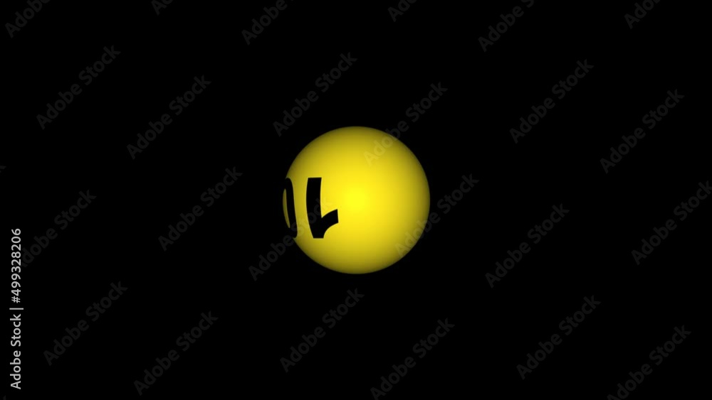 Lottery Number 10 ten Ball rotation on black Background. lottery ball on the alfakanal Lottery Number 10 ten Ball rotation on black Background. lottery ball on the alfakanal