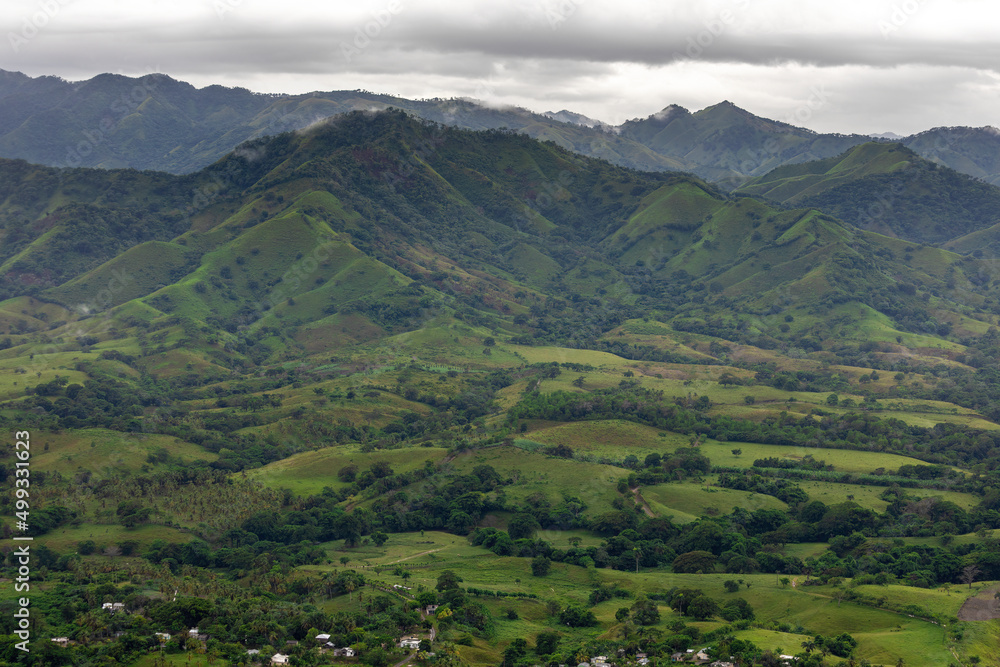 Рanoramic landscape of Dominican Republic. Montaña Redonda Miches.