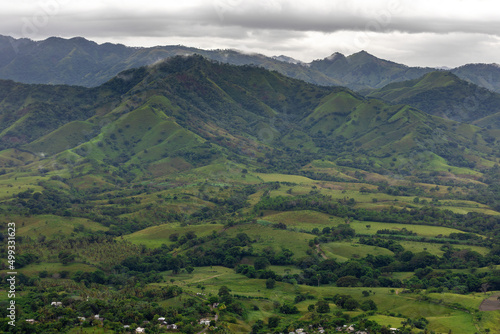 Fototapeta Naklejka Na Ścianę i Meble -  Рanoramic landscape of Dominican Republic. Montaña Redonda Miches.