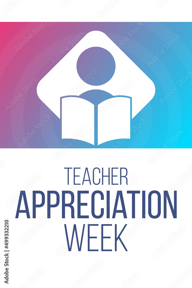 Teacher Appreciation Week. Vector illustration. Holiday poster. Stock
