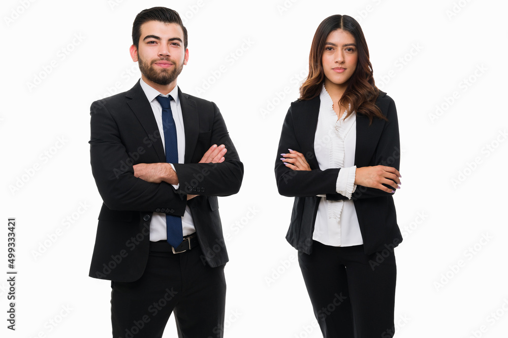 Confident business partners looking at the camera Confident business partners looking at the camera