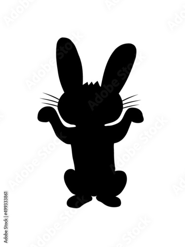 Silhouette stehendes Häschen 