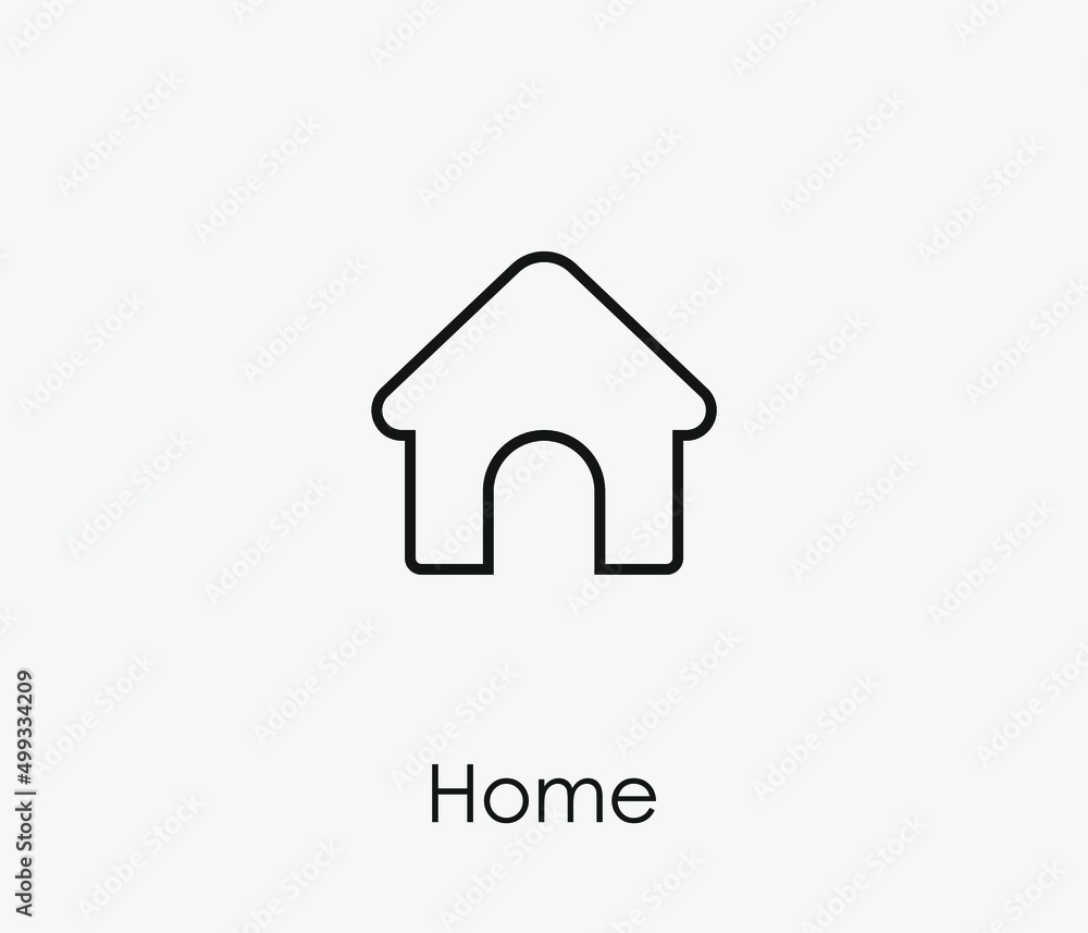 Home vector icon. Editable stroke. Symbol in Line Art Style for Design, Presentation, Website or Apps Elements, Logo. Pixel vector graphics - Vector Home vector icon. Editable stroke. Symbol in Line Art Style for Design, Presentation, Website or Apps Elements, Logo. Pixel vector graphics - Vector