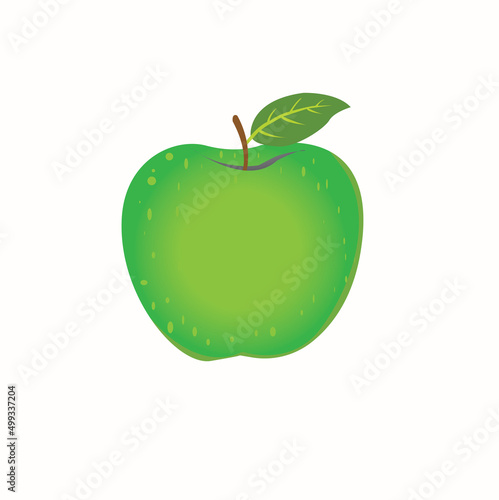 Red and green apple fresh fruit icon illustration vector eps 10