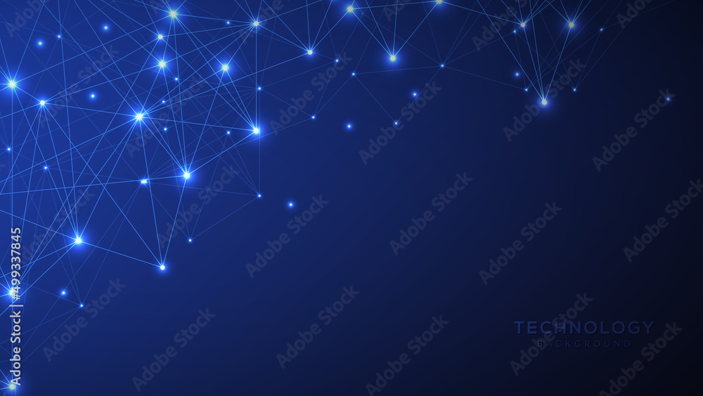 Abstract Digital Technology Background with Network Connection Lines