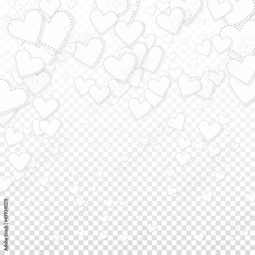 White heart love confettis. Valentine s day fallin