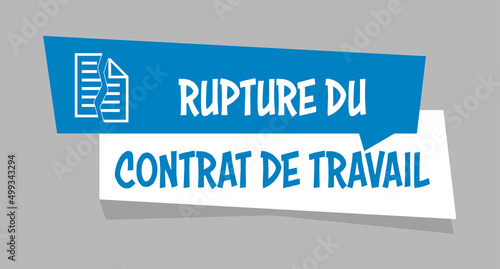 Logo rupture du contrat de travail.