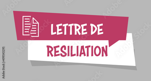 Logo lettre de résiliation.