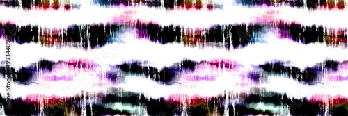 Wallpaper Mural Funky summer ombre tie dye batik stripe border pattern. Seamless stain streaked space dyed striped effect fashion trim edging. Washed out boho blotch beach wear ribbon endless tape. Torontodigital.ca