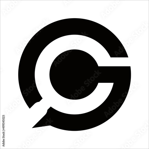 Creative Logo Letter G With Negative Space Search Logo Design Template Vector Illustrations