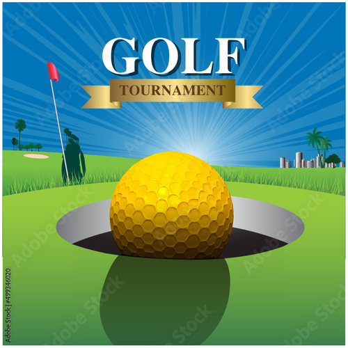 golf balls and holes