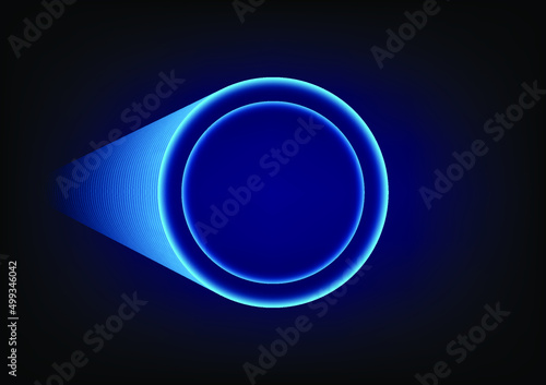 Blue spotlight spiral vortex background. rotating, concentric circles forming a swirly effect