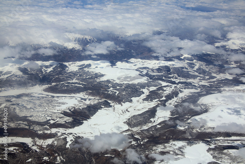 snow covered mountains