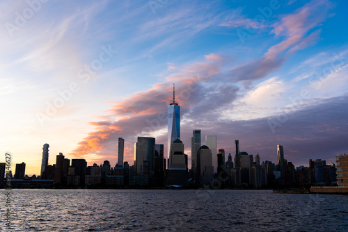 One World Trade Center at sunrise.