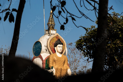 Statue of Buddha located at Shreenagar, Tansen, Palpa, Nepal photo