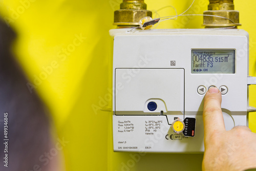 Foto Electric gas meter display panel