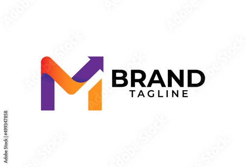 Letter M Arrow Logo design inspiration photo