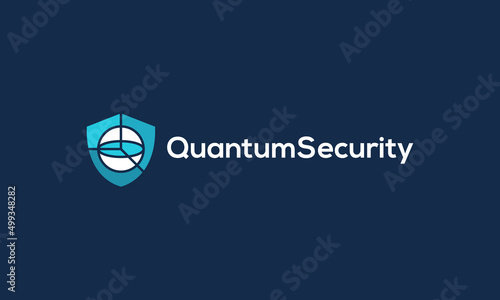 vector graphic illustration logo design for logogram pictogram quantum security