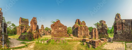 Panorama of the ancient My Son temple complex, Quang Nam province, Vietnam