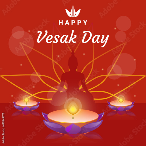 small candles are lit on Vesak Day