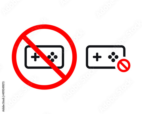 No game sign. Game is prohibited. Vector illustration