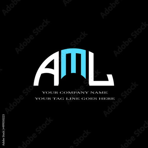 AML letter logo creative design with vector graphic