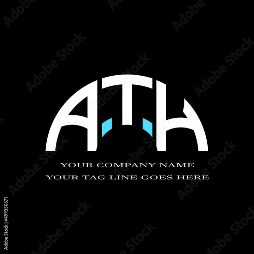 ATH letter logo creative design with vector graphic photo