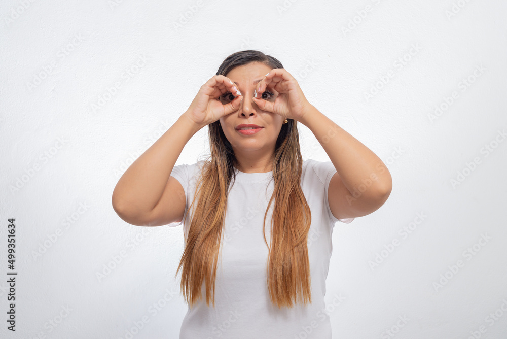 Portrait of person looking into the distance. Portrait of person looking into the distance.