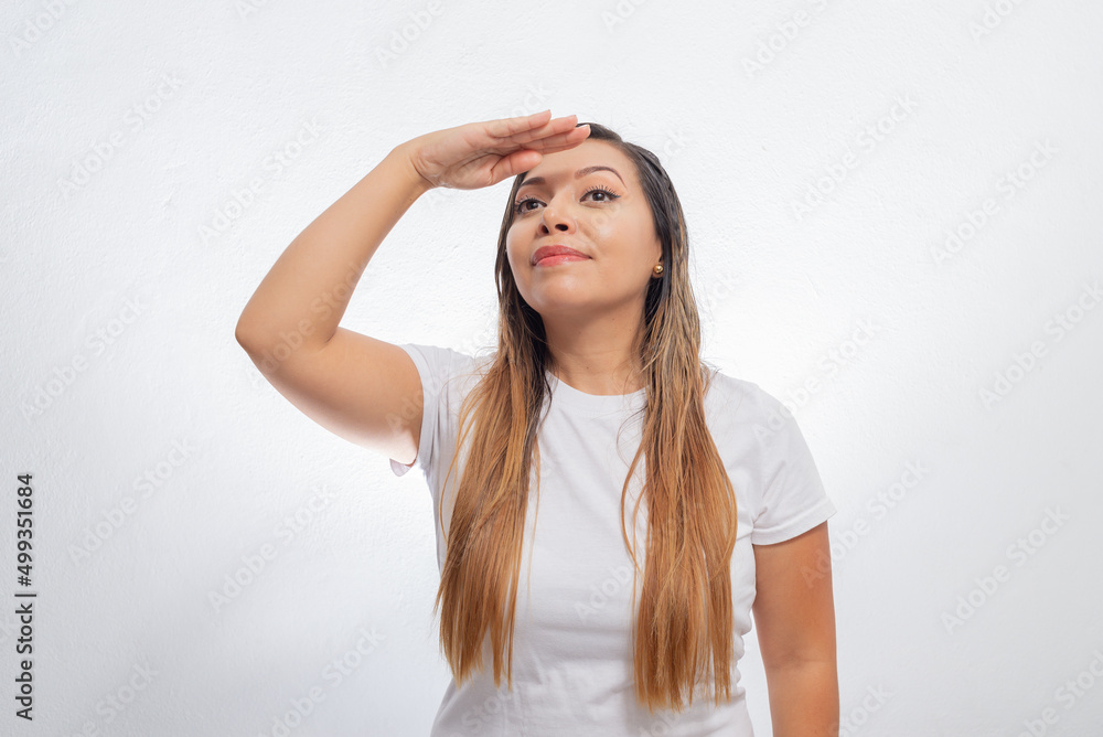 Portrait of person looking into the distance. Portrait of person looking into the distance.