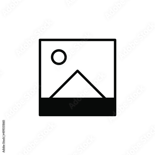 Picture, Gallery, Image Solid Line Icon Vector Illustration Logo Template. Suitable For Many Purposes.
